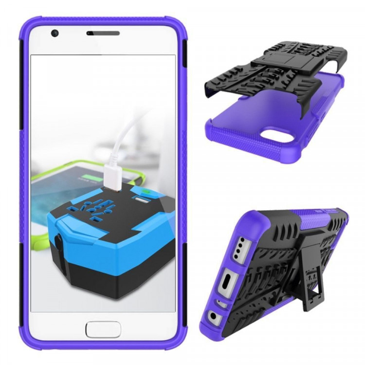 Чехол Hybrid Armor для Lenovo ZUK Z2 (черный + фиолетовый)