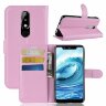 Чехол с визитницей для Nokia 5.1 Plus / Nokia X5 (розовый)