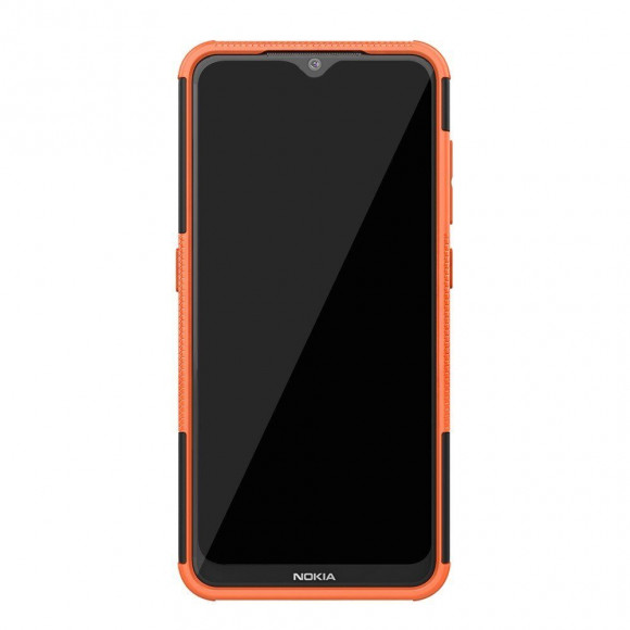 Чехол Hybrid Armor для Nokia 7.2 / Nokia 6.2 (черный + оранжевый)