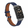 Кожаный ремешок для Xiaomi Smart Band 7 Pro (темно-синий)