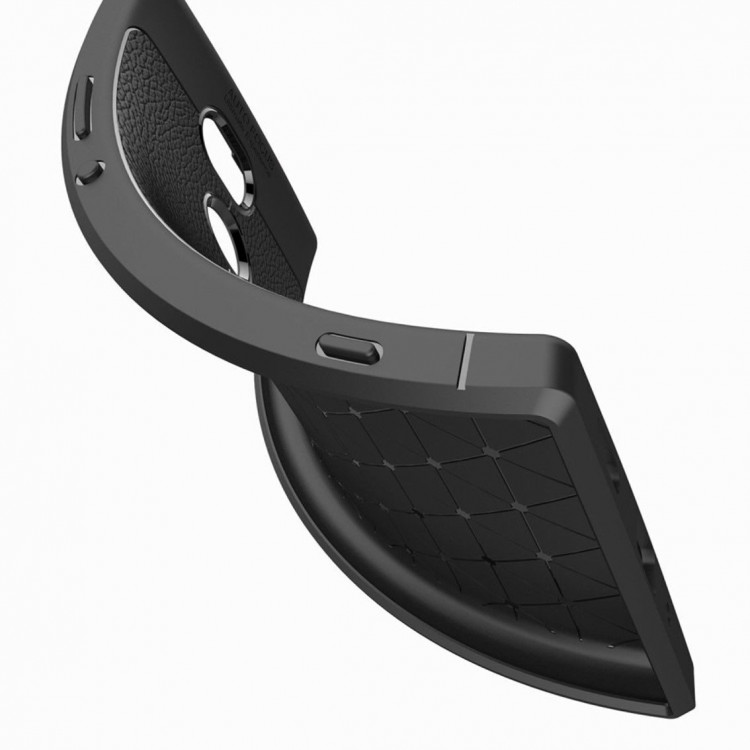 Чехол-накладка Litchi Grain для Sony Xperia XA2 Ultra (темно-синий)