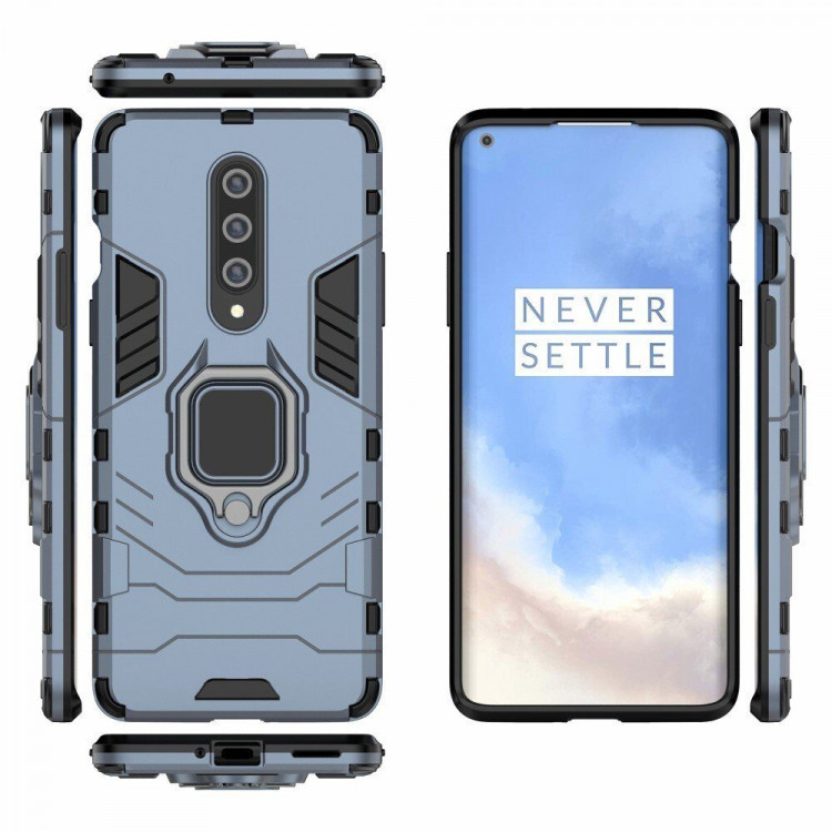 Чехол Armor Ring Holder для OnePlus 8 (темно-синий)