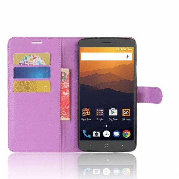 Чехол с визитницей для ZTE MAX XL (фиолетовый) Чехол с визитницей для ZTE MAX XL (фиолетовый)