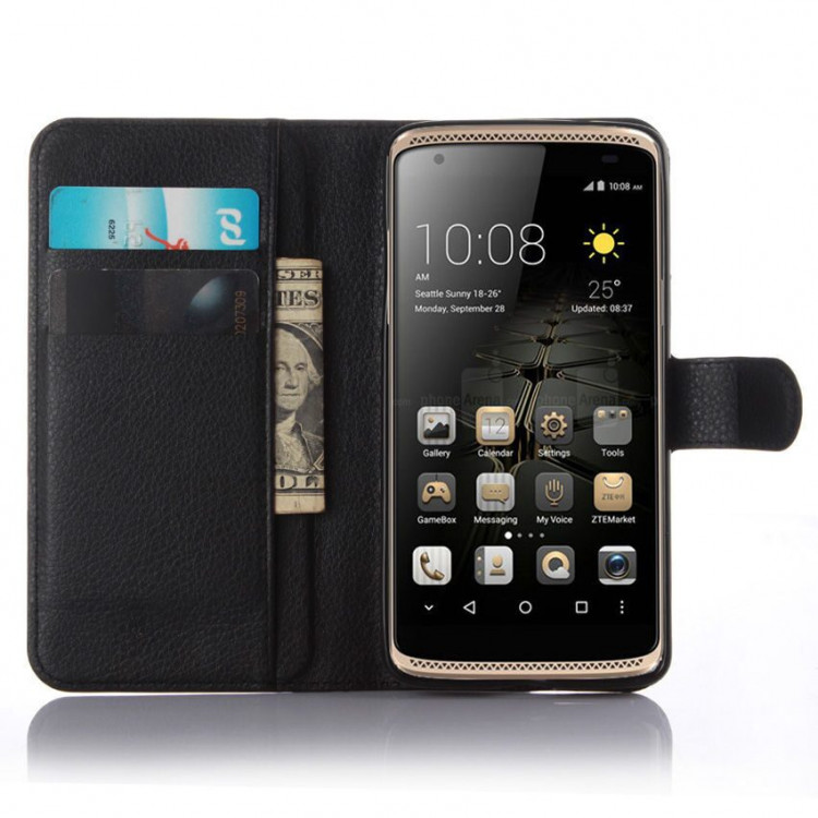 Чехол с визитницей для ZTE Axon mini (черный)