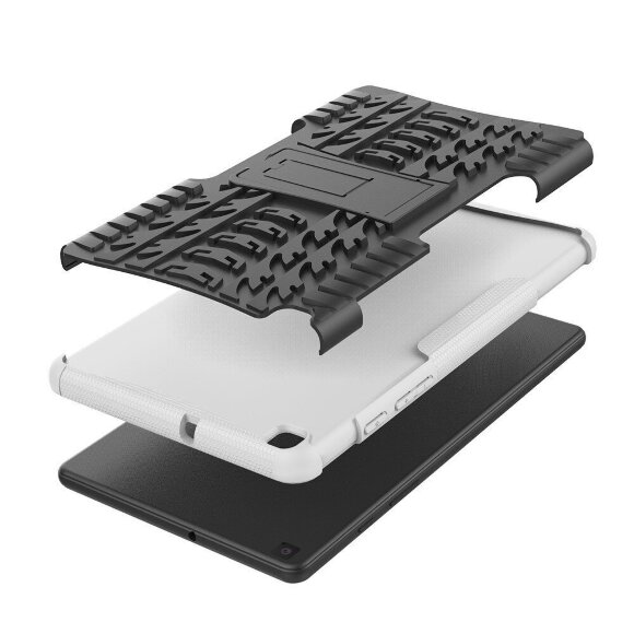 Чехол Hybrid Armor для Samsung Galaxy Tab A 8.0 (2019) T290 / T295 (черный + белый)