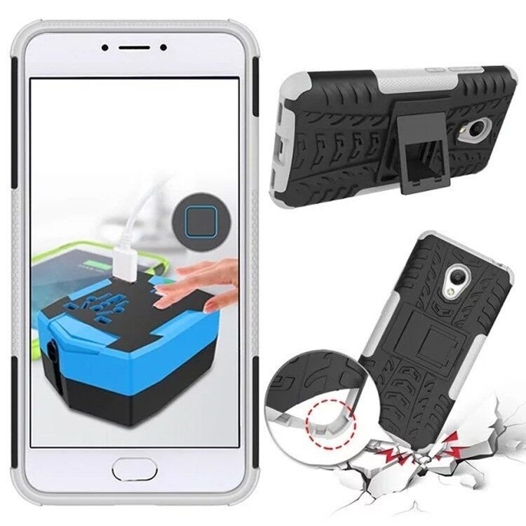 Чехол Hybrid Armor для Meizu M3 / M3s (черный + белый)