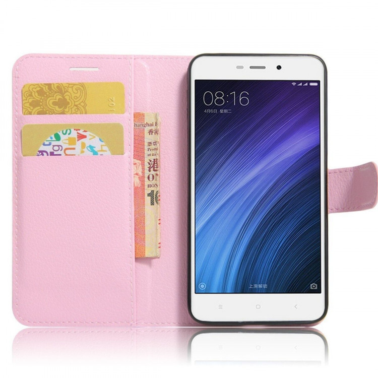 Чехол с визитницей для Xiaomi Redmi 4A (розовый)