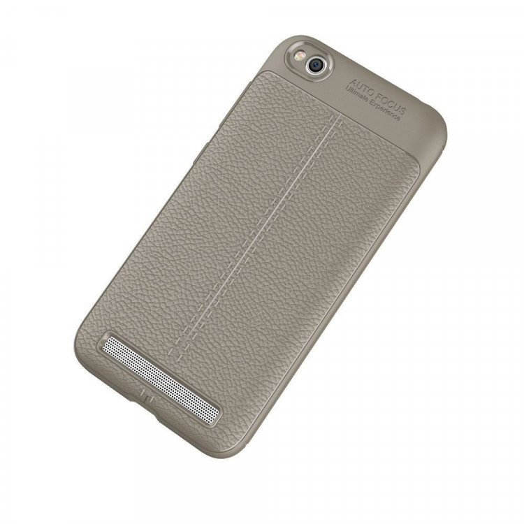 Чехол-накладка Litchi Grain для Xiaomi Redmi 5A (серый)