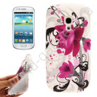 Чехол TPU Flowers для Samsung Galaxy S3 mini / i8190