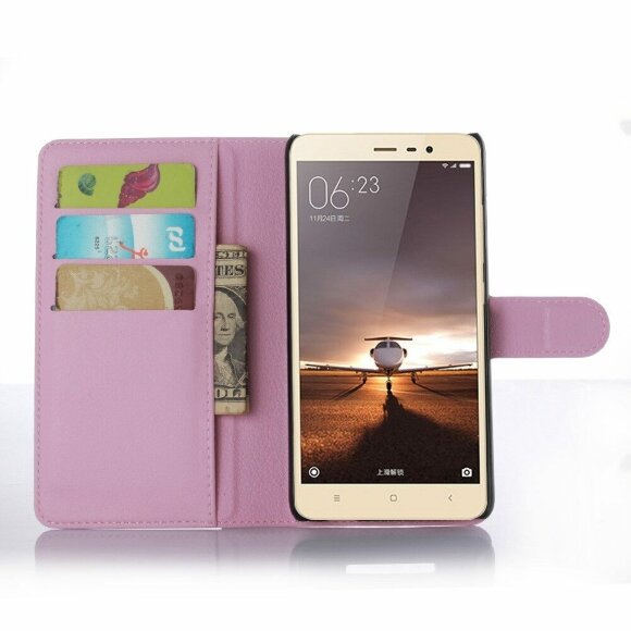 Чехол с визитницей для Xiaomi Redmi Note 3 / 3 PRO (розовый) Чехол с визитницей для Xiaomi Redmi Note 3 / 3 PRO (розовый)
