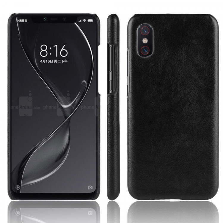 Чехол Litchi Texture для Xiaomi Mi 8 Pro (черный)