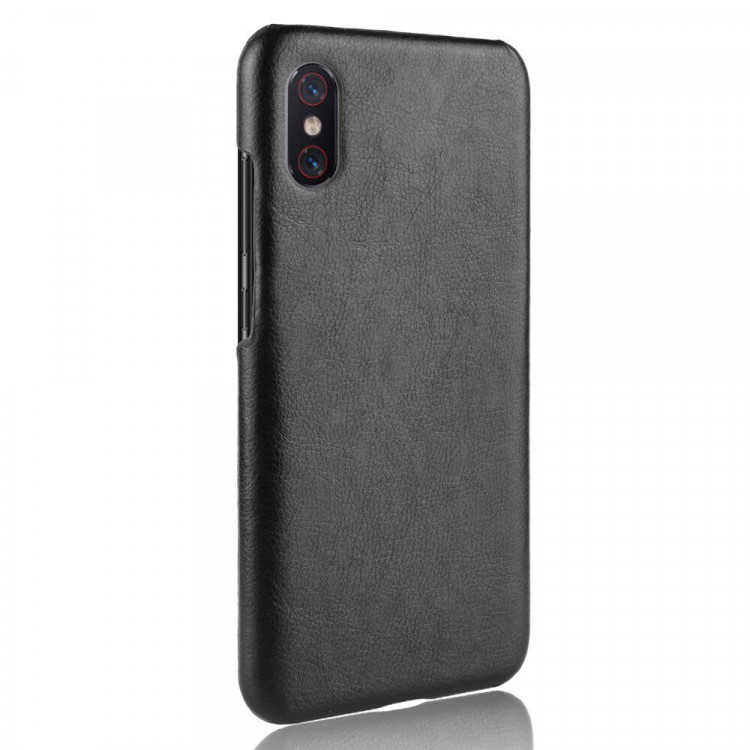 Чехол Litchi Texture для Xiaomi Mi 8 Pro (черный)