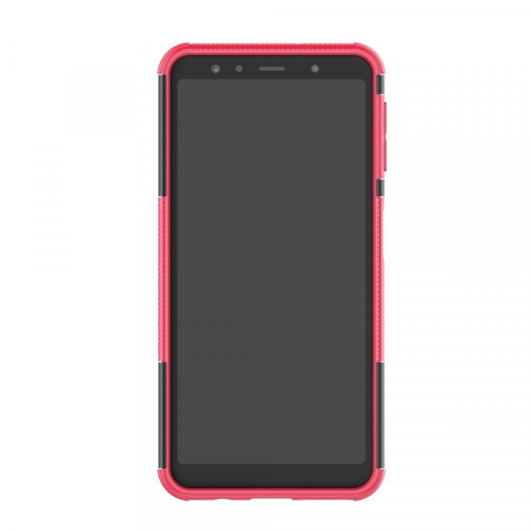 Чехол Hybrid Armor для Samsung Galaxy A7 (2018) (черный + розовый)