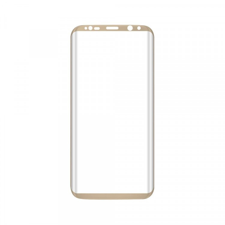 Защитное стекло 3D для Samsung Galaxy S8+ (золотой)