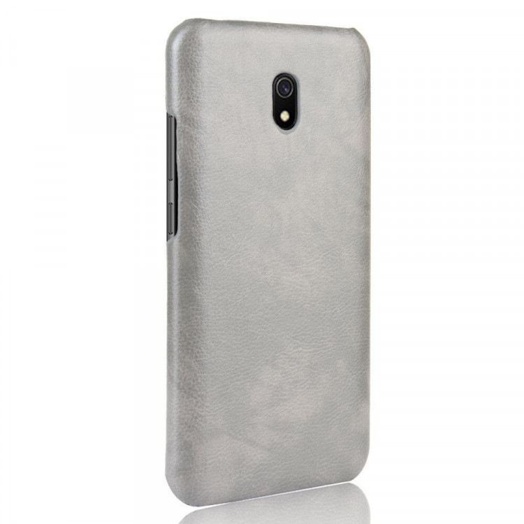 Кожаная накладка-чехол для Xiaomi Redmi 8A (серый)