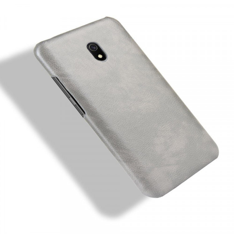 Кожаная накладка-чехол для Xiaomi Redmi 8A (серый)