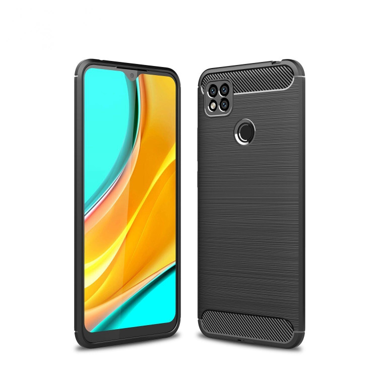 Чехол-накладка Carbon Fibre для Redmi 9C (черный)