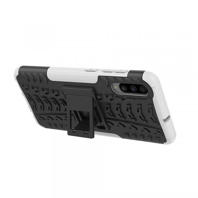 Чехол Hybrid Armor для Samsung Galaxy A70 (черный + белый)