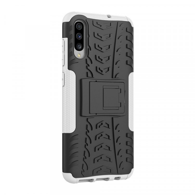 Чехол Hybrid Armor для Samsung Galaxy A70 (черный + белый)