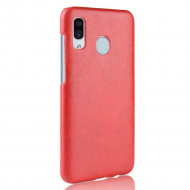 Кожаная накладка-чехол для Samsung Galaxy A30 / A20 (красный) Кожаная накладка-чехол для Samsung Galaxy A30 / A20 (красный)
