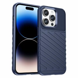 Чехол-накладка Thunder Series для iPhone 15 Pro (темно-синий)