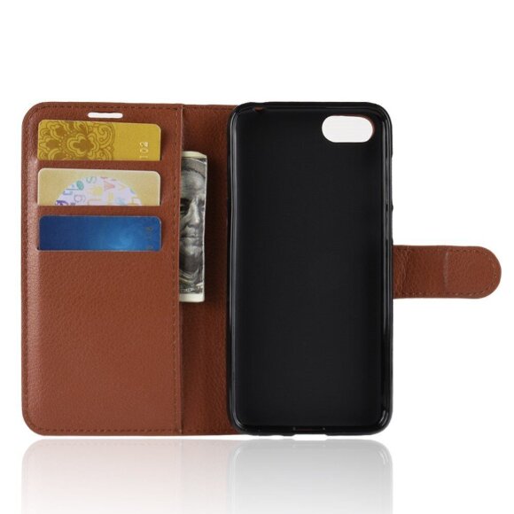 Чехол с визитницей для Huawei Y5 Prime (2018) / Y5 lite (2018) / Huawei Honor 7A (DUA-L22) Российская версия (коричневый)