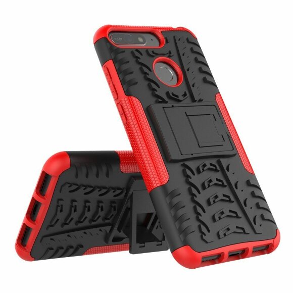 Чехол Hybrid Armor для Huawei Y6 Prime (2018) / Honor 7A / Honor 7C (AUM-L41) / Honor 7A Pro (AUM-L29) (черный + красный) Чехол Hybrid Armor для Huawei Y6 Prime (2018) / Honor 7A / Honor 7C (AUM-L41) / Honor 7A Pro (AUM-L29) (черный + красный)