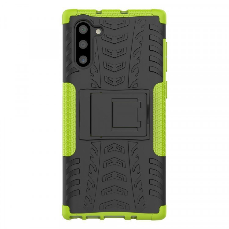 Чехол Hybrid Armor для Samsung Galaxy Note 10 (черный + зеленый)