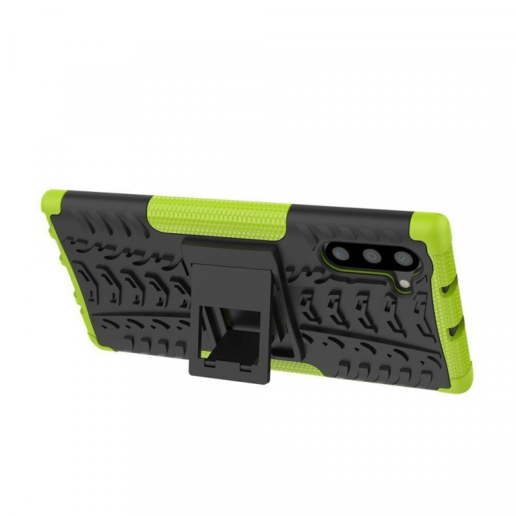 Чехол Hybrid Armor для Samsung Galaxy Note 10 (черный + зеленый)