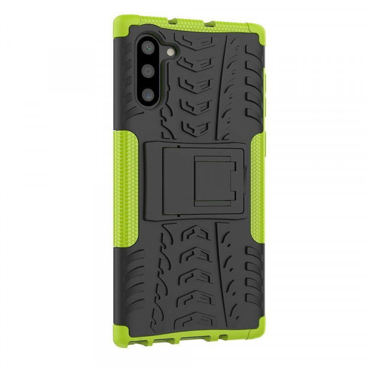 Чехол Hybrid Armor для Samsung Galaxy Note 10 (черный + зеленый)
