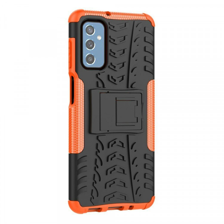 Чехол Hybrid Armor для Samsung Galaxy M52 5G (черный + оранжевый)