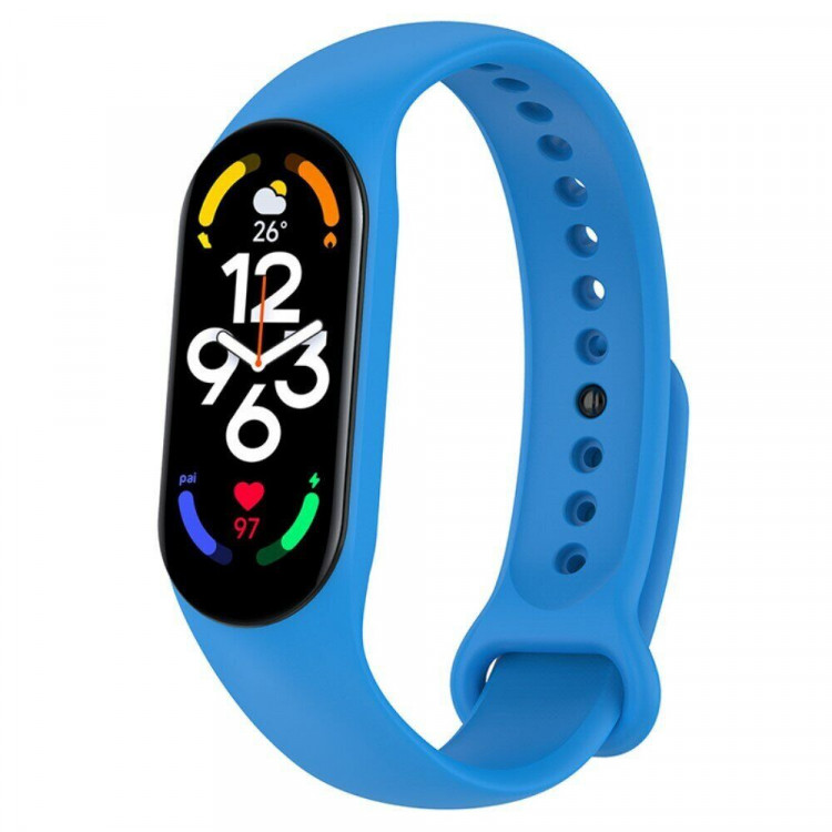 Силиконовый ремешок для Xiaomi Mi Band 7 (голубой)
