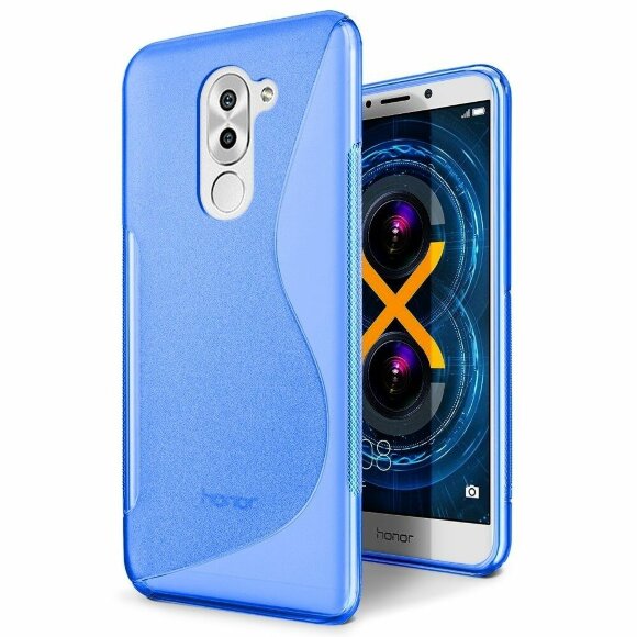 Нескользящий чехол для Huawei Honor 6x 2016 (голубой)