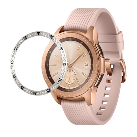 Декоративная накладка для Samsung Galaxy Watch 46мм (серебряный) Декоративная накладка для Samsung Galaxy Watch 46мм (серебряный)