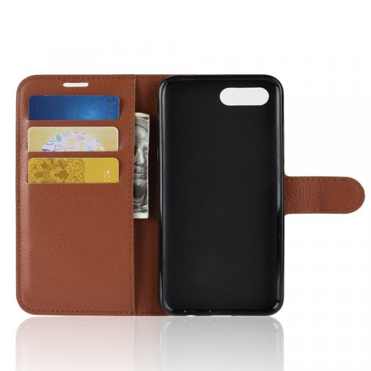 Чехол с визитницей для Huawei Honor 10 (коричневый)