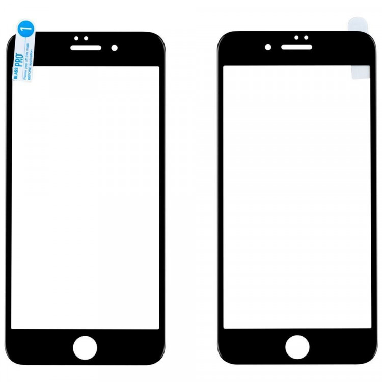 Защитное стекло 3D для iPhone 6 Plus / 6S Plus (черная окантовка)