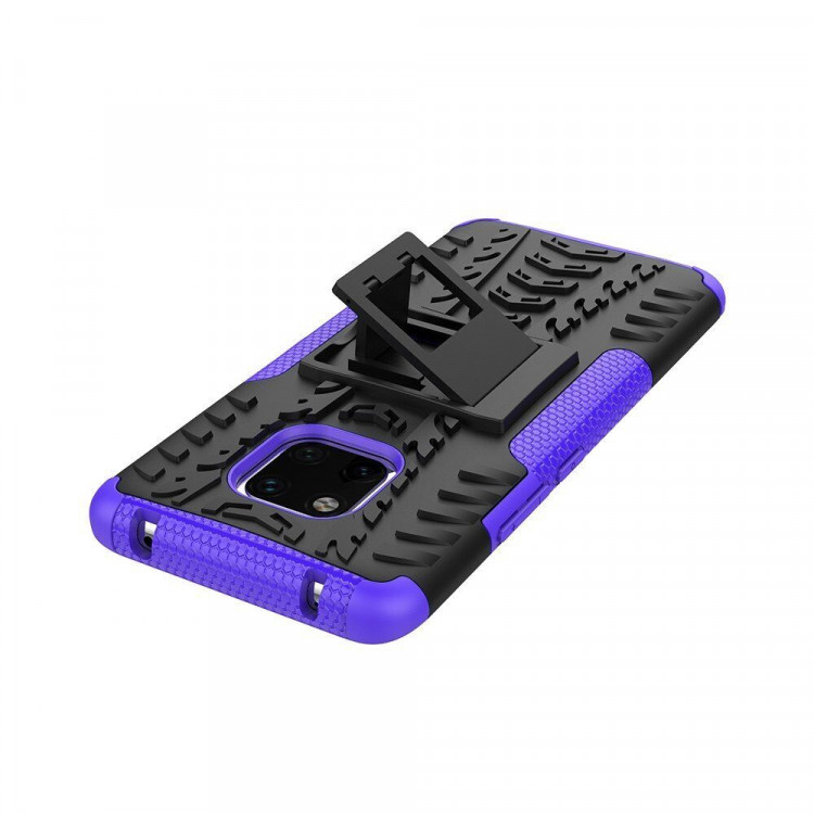 Чехол Hybrid Armor для Huawei Mate 20 Pro (черный + фиолетовый)