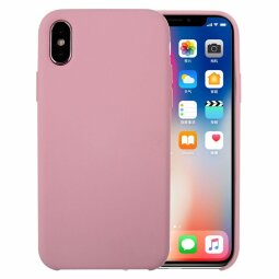 Силиконовый чехол Mobile Shell для iPhone XS / iPhone X (розовый)