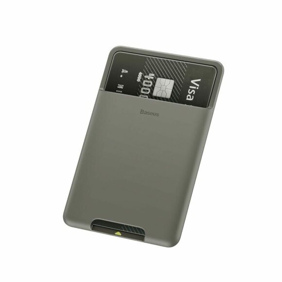 Чехол для кредитных карт Baseus back stick silicone card bag Dark grey ACKD-A0G Чехол для кредитных карт Baseus back stick silicone card bag Dark grey ACKD-A0G