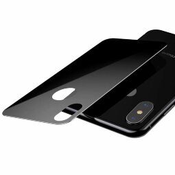 3D - защитное стекло задней крышки Baseus для iPhone XS Max (черный)