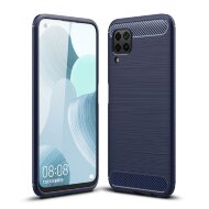 Чехол-накладка Carbon Fibre для Huawei nova 6 SE / Huawei P40 lite (темно-синий) Чехол-накладка Carbon Fibre для Huawei nova 6 SE / Huawei P40 lite (темно-синий)