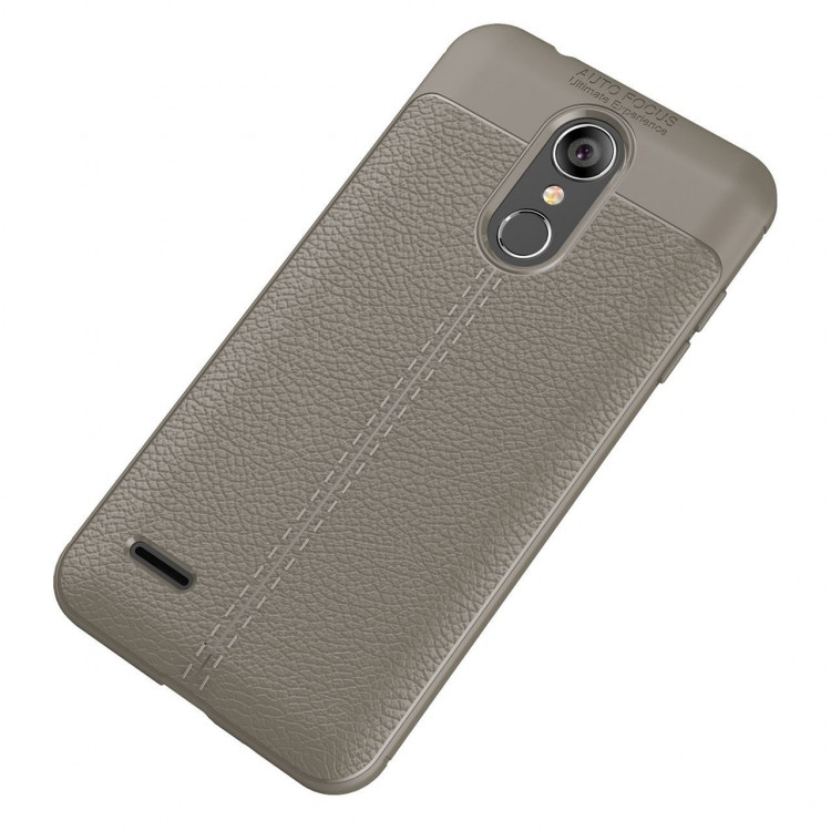 Чехол-накладка Litchi Grain для LG K8 (2018) / K9 (серый)