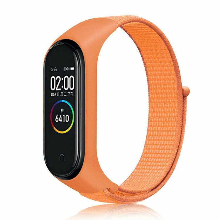 Нейлоновый ремешок для Xiaomi Mi Band 6 / Mi Band 5 / Mi Band 4 / Mi Band 3 (оранжевый)