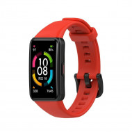 Силиконовый ремешок для Huawei Band 6 / Honor Band 6 (красный) Силиконовый ремешок для Huawei Band 6 / Honor Band 6 (красный)