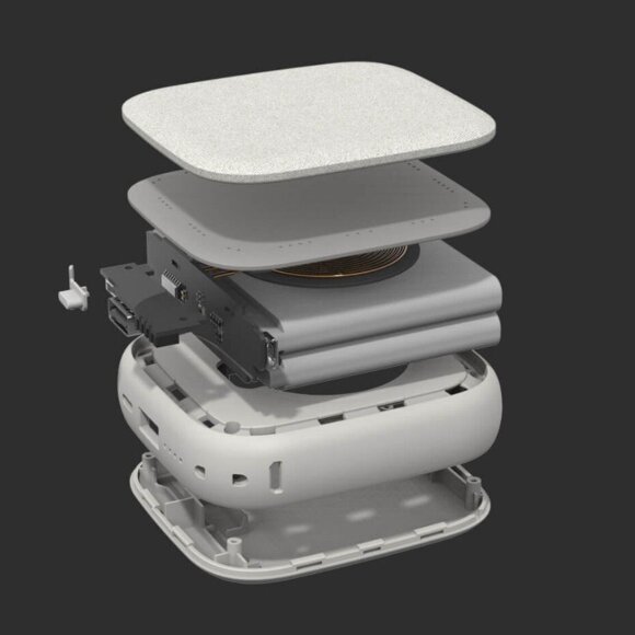 Внешний аккумулятор с беспроводной зарядкой Xiaomi Solove Wireless Charging Treasure W5  (серый)