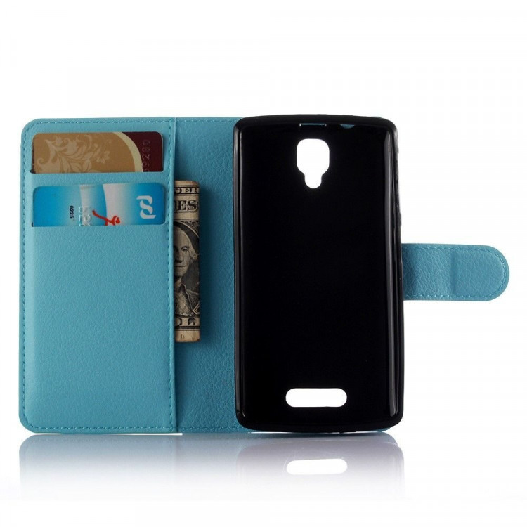 Чехол с визитницей для Lenovo A1000 (голубой)