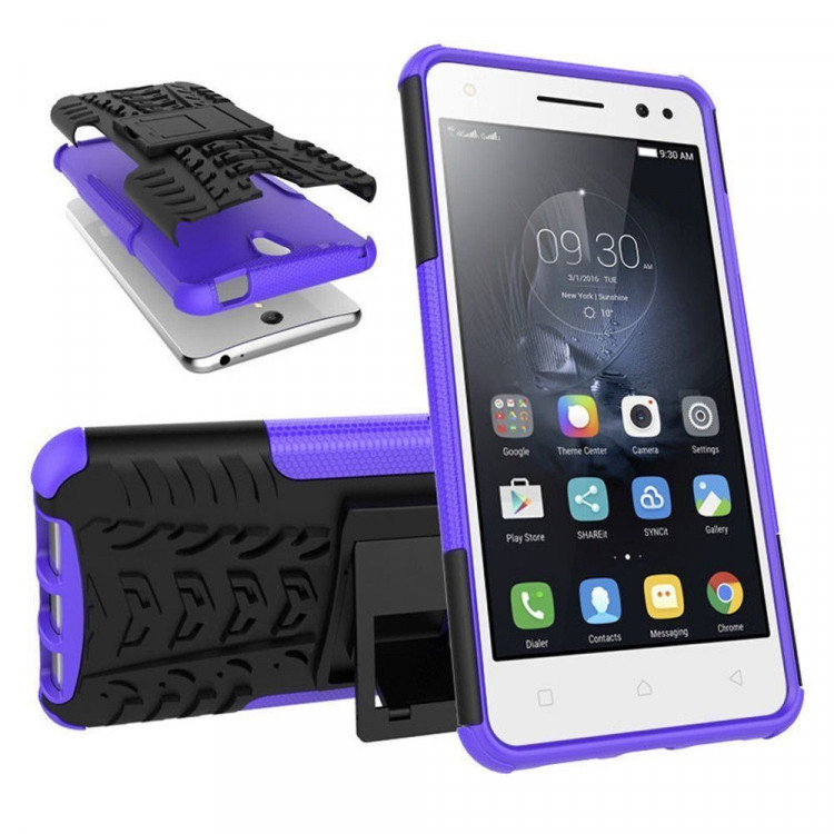 Чехол Hybrid Armor для Lenovo Vibe S1 (черный + фиолетовый)