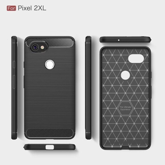 Чехол-накладка Carbon Fibre для Google Pixel 2 XL (красный)