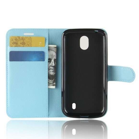 Чехол с визитницей для Nokia 1 (голубой)