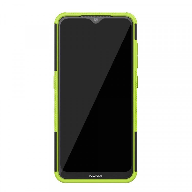 Чехол Hybrid Armor для Nokia 7.2 / Nokia 6.2 (черный + зеленый)